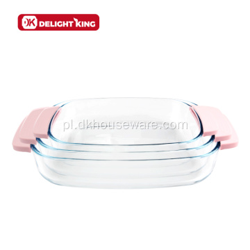 AGD Bezpieczne szklane naczynia do pieczenia z uchwytem